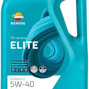 REPSOL Olio Lubrificante ELITE EVOLUTION C3 5W-40 LT. 5  Imbuto in regalo Elite Sintetico Lubrificante sintetico di massima qualit?, appositamente progettato per veicoli dotati di sistemi di trattame