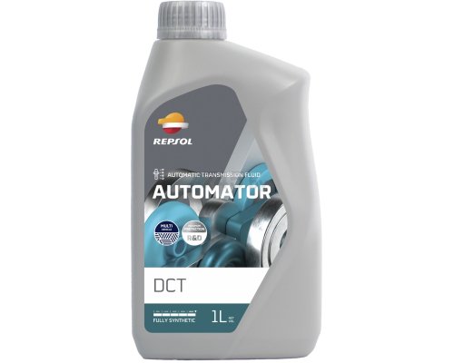 REPSOL Olio Lubrificante CAMBIO & TRASMISSIONI AUTOMAR ATF AUTOMATOR DCT LT. 1 EX RP MATIC DCTLubrificante sintetico per trasmissioni automatiche DCT o DSG (cambio a doppia
frizione), che offre agli utenti cambi di marcia pi? rapidi e fluidi e aiuta a ridurre
il consumo di carburante. Questo lubrificante ? stato progettato per l?uso nelle
trasmissioni dei principali produttori di autovetture come Volkswagen, Ford,
Mercedes-Benz, ecc