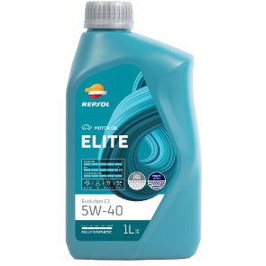 REPSOL Olio Lubrificante ELITE EVOLUTION C3 5W-40 LT. 1 Imbuto in regalo Elite Sintetico Lubrificante sintetico di massima qualit?, appositamente progettato per veicoli dotati di sistemi di trattamen
