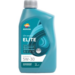 REPSOL Olio Lubrificante ELITE EVOLUTION C4 5W-30 LT. 1 Imbuto in regalo Elite Sintetico Lubrificante sintetico di qualit? ACEA C4, particolarmente indicato per l?uso in veicoli che integrano filtri