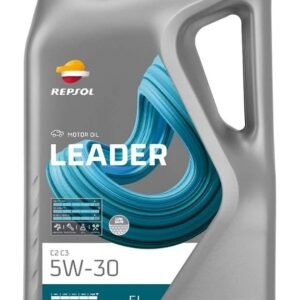 REPSOL Olio Lubrificante LEADER LEADER C2 C3 5W-30 LT. 5 EX RP PREMIUM TECH 5W30Lubrificante sintetico per motori a benzina e diesel leggeri della maggior parte delle case automobilistiche. Si tratta
di un prodotto compatibile con veicoli che integrano DPF. La sua formula a basso contenuto di ceneri lo rende
idoneo per le tecnologie post-trattamento dei gas di scappamento e contribuisce al contempo alla salvaguardia
dell?ambiente, riducendo al minimo le emissioni di particelle nocive. Favorisce la riduzione del consumo di
carburante in normali condizioni di guida, contribuendo alla diminuzione di emissione di CO2 nell?atmosfera
preserva il medio ambiente